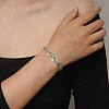 Stainless Steel Flat Round Charm Bracelets KM5058-2-2