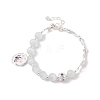 Natural Pearl & Round Cat Eye & Glass Beaded Bracelets BJEW-C068-06S-2