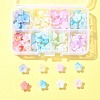 120Pcs 8 Colors UV Plating Iridescent Acrylic Bead Caps OACR-FS0001-64-2