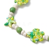 Starfish & Turtle Synthetic Turquoise Dyed Beads Stretch Bracelets for Women BJEW-JB11920-02-3