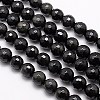 Natural Obsidian Beads Strands X-G-G549-6mm-02-1