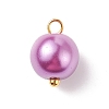 Glass Pearl Pendants PALLOY-JF01880-02-2