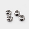 201 Stainless Steel Large Hole Donut Spacer Beads STAS-E082-03-1