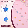 100Pcs Star Frosted Acrylic Gold Foil Charms PALLOY-BM00026-2