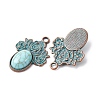 Alloy with Synthetic Turquoise Pendants FIND-B055-01B-2