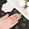 20Pcs 4 Colors Alloy Bead Frame FIND-SC0017-71-4