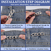 6Pcs Chain Shape Alloy Adjustable Jean Pins AJEW-GF0009-70P-6