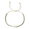 Natural White Jade Bead Braided Bead Bracelets SR7780-5