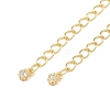 Brass Micro Pave Cubic Zirconia Ends with Chain KK-H480-57G-2