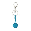 Polyester & Spandex Braided Ball Pendant Keychain KEYC-JKC00441-2
