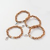 Wood Beaded Stretch Bracelets BJEW-JB02126-1