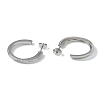 Rhinestone 304 Stainless Steel Stud Earrings for Women EJEW-U004-08P-2