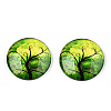Half Round/Dome Tree Pattern Glass Flatback Cabochons for DIY Projects LS-GGLA-Q037-25mm-M28-06-3