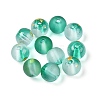 Frosted Baking Painted Glass Beads DGLA-N005-8mm-09-2