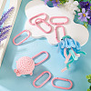 10Pcs Alloy Spring Gate Rings FIND-TA0009-25D-5
