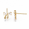 Brass Stud Earrings KK-T062-43G-NF-3