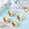 6Pcs Flat Round Alloy Bag Tuck Lock Clasps FIND-CP0003-23G-3