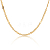 Soldered Brass Coated Iron Curb Chains CH-CJ0001-01A-G-7
