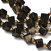 Natural Gold Pyrite/Golden Pyrite Beads Strands G-F833-M01-01-4