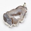 Natural Geode Agate Pendants G-G950-02P-3