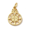 925 Sterling Silver Pave Clear Cubic Zirconia Compass Charms STER-K180-02G-1