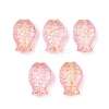 Electroplate and Golden Metal Enlaced Glass Beads EGLA-T029-01E-1