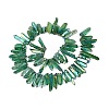 Spray Painted Electroplate Natural Quartz Crystal Points Beads Strands G-Q610-02E-2