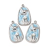 304 Stainless Steel Enamel Pendants STAS-P406-27A-P-1