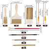   11Pcs 9 Style Bristle Paint Brush TOOL-PH0001-73-2