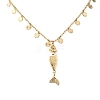304 Stainless Steel Fish Pendant Necklaces for Women NJEW-F362-01G-2