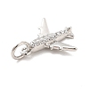 Rack Plating Brass Micro Pave Cubic Zirconia Charms KK-K270-39P-3