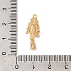 Brass Micro Pave Clear Cubic Zirconia Pendants KK-M294-25G-3