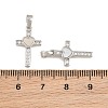 Brass Micro Pave Clear Cubic Zirconia Pendants CU-CBAA571-17P-3