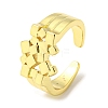 Brass Open Cuff Rings for Women RJEW-G303-01A-G-1