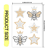 Star Crown Bees Glass Hotfix Rhinestone DIY-WH0303-288-2