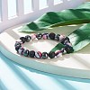 Natural Lava Rock & Synthetic Hematite & Ocean White Jade(Dyed) Round Beaded Stretch Bracelet BJEW-JB07972-01-2