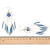 Star Glass Seed Beaded Dangle Tassel Earrings EJEW-MZ00777-7