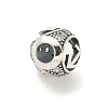 Brass Clear Cubic Zirconia European Beads LS-FIND-M049-01AS-02-2