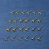 24Pcs 6 Sstyles Rack Plating Brass Stud Earring Settings KK-FS0001-41-6