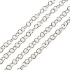 Anti-Tarnish Rhodium Plated 925 Sterling Silver Round Cable Chains STER-F052-10P-1