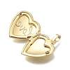 Valentine's Day Brass Heart Locket Pendants KK-D431-035G-G-2