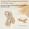 2Pcs Awareness Ribbon Alloy Rhinestone Brooches for for Backpack Clothes JEWB-FH0002-19G-5