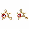 304 Stainless Steel Enamel Connector Charms STAS-N087-62-01G-2