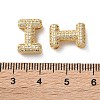 Rack Plating Brass Micro Pave Cubic Zirconia Slide Charms KK-C084-34G-I-3