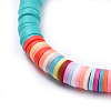 Handmade Polymer Clay Heishi Beaded Necklaces NJEW-JN02448-3