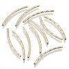 Brass Curved Tube Beads KK-R112-033C-NF-2