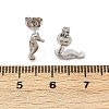 Brass Stud Earrings EJEW-R032-04P-5