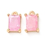 Brass Pave Cubic Zirconia Charms CU-K002-40G-M-2