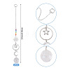 2Pcs Brass Sun Moon Star Hanging Ornaments HJEW-TA00371-3