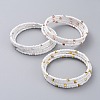 Four Loops Glass Seed Beads Wrap Bracelets BJEW-JB04768-M-1
